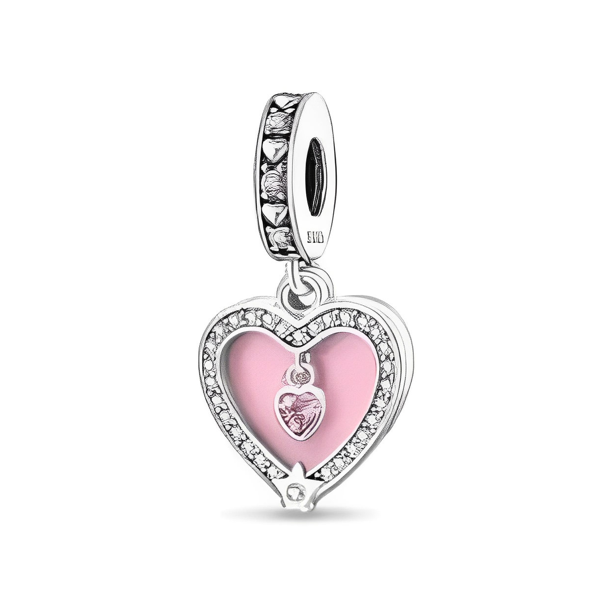 Berloque Heart Pink